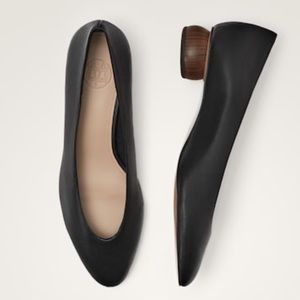 Massimo Dutti black court ballet flats sz 39